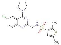 N-{[6-chloro-4-(1-pyrrolidinyl)-2-quinazolinyl]methyl}-2,5-dimethyl-3-thiophenesulfonamide