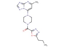 5-methyl-7-{4-[(5-propyl-1,3,4-oxadiazol-2-yl)carbonyl]piperazin-1-yl}[1,2,4]triazolo[1,5-a]pyrimidine