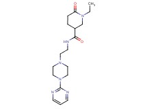 1-ethyl-6-oxo-N-{2-[4-(2-pyrimidinyl)-1-piperazinyl]ethyl}-3-piperidinecarboxamide