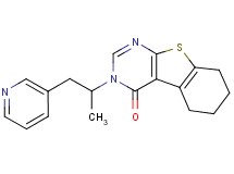3-(1-methyl-2-pyridin-3-ylethyl)-5,6,7,8-tetrahydro[1]benzothieno[2,3-d]pyrimidin-4(3H)-one