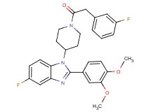2-(3,4-dimethoxyphenyl)-5-fluoro-1-{1-[(3-fluorophenyl)acetyl]-4-piperidinyl}-1H-benzimidazole
