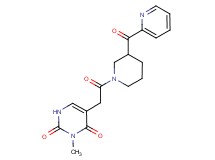 3-methyl-5-{2-oxo-2-[3-(pyridin-2-ylcarbonyl)piperidin-1-yl]ethyl}pyrimidine-2,4(1H,3H)-dione
