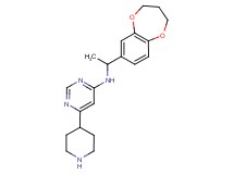N-[1-(3,4-dihydro-2H-1,5-benzodioxepin-7-yl)ethyl]-6-piperidin-4-ylpyrimidin-4-amine