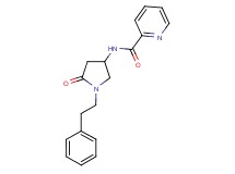 N-[5-oxo-1-(2-phenylethyl)-3-pyrrolidinyl]-2-pyridinecarboxamide