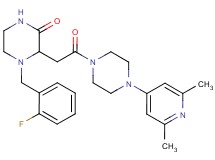 3-{2-[4-(2,6-dimethyl-4-pyridinyl)-1-piperazinyl]-2-oxoethyl}-4-(2-fluorobenzyl)-2-piperazinone