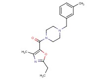 1-[(2-ethyl-4-methyl-1,3-oxazol-5-yl)carbonyl]-4-(3-methylbenzyl)piperazine
