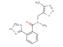N-methyl-N-[(4-methyl-1,2,3-thiadiazol-5-yl)methyl]-2-(1H-1,2,4-triazol-3-yl)benzamide