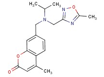 7-({isopropyl[(5-methyl-1,2,4-oxadiazol-3-yl)methyl]amino}methyl)-4-methyl-2H-chromen-2-one