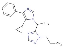 5-[1-(5-cyclopropyl-4-phenyl-1H-imidazol-1-yl)ethyl]-1-propyl-1H-1,2,4-triazole