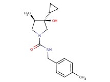(3R*,4R*)-3-cyclopropyl-3-hydroxy-4-methyl-N-(4-methylbenzyl)-1-pyrrolidinecarboxamide