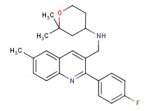 (2,2-dimethyltetrahydro-2H-pyran-4-yl){[2-(4-fluorophenyl)-6-methyl-3-quinolinyl]methyl}amine