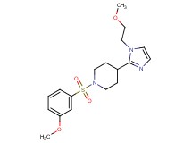 4-[1-(2-methoxyethyl)-1H-imidazol-2-yl]-1-[(3-methoxyphenyl)sulfonyl]piperidine
