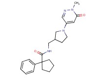 N-{[1-(1-methyl-6-oxo-1,6-dihydro-4-pyridazinyl)-3-pyrrolidinyl]methyl}-1-phenylcyclopentanecarboxamide
