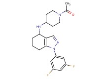 N-(1-acetyl-4-piperidinyl)-1-(3,5-difluorophenyl)-4,5,6,7-tetrahydro-1H-indazol-4-amine