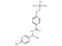 4-(3-hydroxy-3-methylbutyl)-N-[1-(6-methyl-3-pyridinyl)ethyl]benzamide