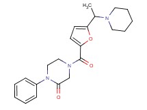 1-phenyl-4-{5-[1-(1-piperidinyl)ethyl]-2-furoyl}-2-piperazinone