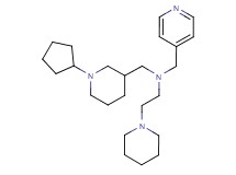N-[(1-cyclopentyl-3-piperidinyl)methyl]-2-(1-piperidinyl)-N-(4-pyridinylmethyl)ethanamine