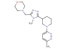 4-({4-methyl-5-[1-(6-methylpyridazin-3-yl)piperidin-3-yl]-4H-1,2,4-triazol-3-yl}methyl)morpholine
