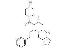 6-methyl-3-[(4-methyl-1-piperazinyl)carbonyl]-2-(2-phenylethyl)-1-(tetrahydro-2-furanylmethyl)-4(1H)-pyridinone