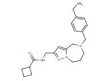 N-{[5-(4-ethylbenzyl)-5,6,7,8-tetrahydro-4H-pyrazolo[1,5-a][1,4]diazepin-2-yl]methyl}cyclobutanecarboxamide