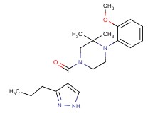 1-(2-methoxyphenyl)-2,2-dimethyl-4-[(3-propyl-1H-pyrazol-4-yl)carbonyl]piperazine