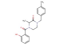 4-(2-hydroxybenzoyl)-3-methyl-1-(4-methylbenzyl)piperazin-2-one
