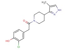 2-chloro-4-{2-[4-(4-methyl-1H-pyrazol-3-yl)piperidin-1-yl]-2-oxoethyl}phenol