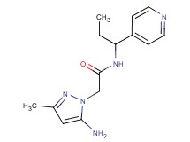 2-(5-amino-3-methyl-1H-pyrazol-1-yl)-N-(1-pyridin-4-ylpropyl)acetamide