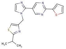 2-(2-furyl)-5-{1-[(2-isopropyl-1,3-thiazol-4-yl)methyl]-1H-imidazol-2-yl}pyrimidine