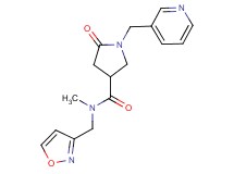 N-(3-isoxazolylmethyl)-N-methyl-5-oxo-1-(3-pyridinylmethyl)-3-pyrrolidinecarboxamide