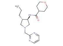 N-[rel-(3R,4S)-4-propyl-1-(2-pyrimidinylmethyl)-3-pyrrolidinyl]tetrahydro-2H-pyran-4-carboxamide hydrochloride