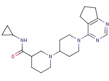 N-cyclopropyl-1'-(6,7-dihydro-5H-cyclopenta[d]pyrimidin-4-yl)-1,4'-bipiperidine-3-carboxamide