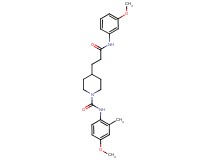 N-(4-methoxy-2-methylphenyl)-4-{3-[(3-methoxyphenyl)amino]-3-oxopropyl}-1-piperidinecarboxamide