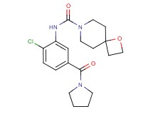N-[2-chloro-5-(pyrrolidin-1-ylcarbonyl)phenyl]-1-oxa-7-azaspiro[3.5]nonane-7-carboxamide