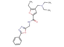 4-[(diethylamino)methyl]-5-ethyl-N-[(5-phenyl-1,3,4-oxadiazol-2-yl)methyl]-2-furamide