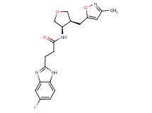 3-(5-fluoro-1H-benzimidazol-2-yl)-N-{(3R*,4S*)-4-[(3-methylisoxazol-5-yl)methyl]tetrahydrofuran-3-yl}propanamide