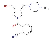 2-({(3R*,4R*)-3-(hydroxymethyl)-4-[(4-methyl-1-piperazinyl)methyl]-1-pyrrolidinyl}carbonyl)benzonitrile