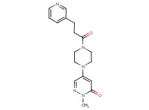 2-methyl-5-{4-[3-(3-pyridinyl)propanoyl]-1-piperazinyl}-3(2H)-pyridazinone
