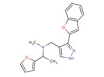 N-{[3-(1-benzofuran-2-yl)-1H-pyrazol-4-yl]methyl}-1-(2-furyl)-N-methylethanamine