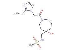 N-({1-[(2-ethyl-1H-imidazol-1-yl)acetyl]-4-hydroxy-4-azepanyl}methyl)methanesulfonamide