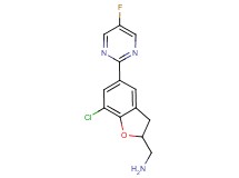 1-[7-chloro-5-(5-fluoropyrimidin-2-yl)-2,3-dihydro-1-benzofuran-2-yl]methanamine