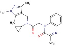 N-cyclopropyl-2-(3-methyl-2-oxoquinoxalin-1(2H)-yl)-N-[(1,3,5-trimethyl-1H-pyrazol-4-yl)methyl]acetamide