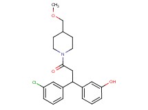 3-{1-(3-chlorophenyl)-3-[4-(methoxymethyl)-1-piperidinyl]-3-oxopropyl}phenol