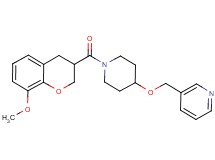 3-[({1-[(8-methoxy-3,4-dihydro-2H-chromen-3-yl)carbonyl]piperidin-4-yl}oxy)methyl]pyridine