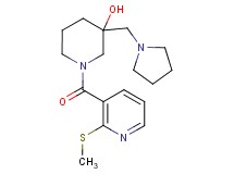 1-{[2-(methylthio)pyridin-3-yl]carbonyl}-3-(pyrrolidin-1-ylmethyl)piperidin-3-ol acetate