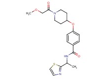 4-{[1-(methoxyacetyl)-4-piperidinyl]oxy}-N-[1-(1,3-thiazol-2-yl)ethyl]benzamide