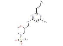 6-methyl-N-{[4-(methylsulfonyl)morpholin-2-yl]methyl}-2-propylpyrimidin-4-amine
