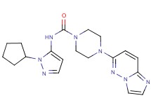 N-(1-cyclopentyl-1H-pyrazol-5-yl)-4-imidazo[1,2-b]pyridazin-6-ylpiperazine-1-carboxamide