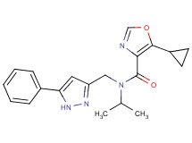 5-cyclopropyl-N-isopropyl-N-[(5-phenyl-1H-pyrazol-3-yl)methyl]-1,3-oxazole-4-carboxamide