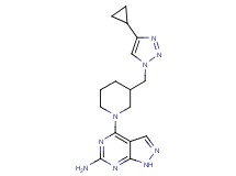 4-{3-[(4-cyclopropyl-1H-1,2,3-triazol-1-yl)methyl]piperidin-1-yl}-1H-pyrazolo[3,4-d]pyrimidin-6-amine